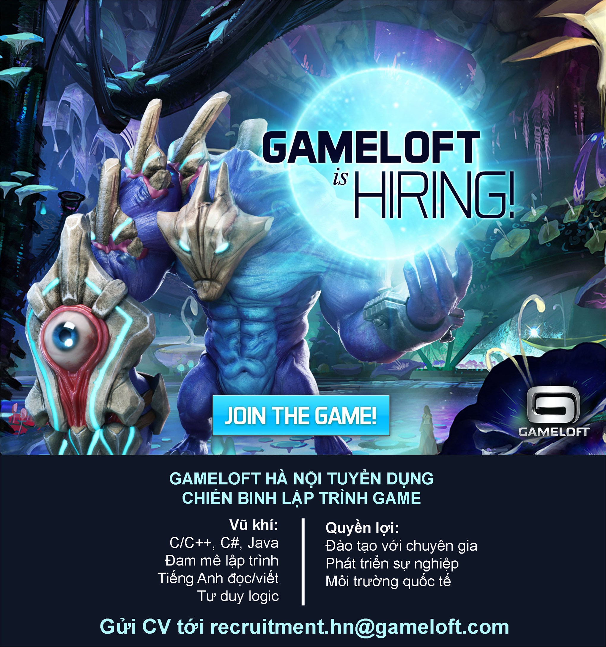 Công ty Gameloft tuyển thực tập sinh lập trình game năm 2022