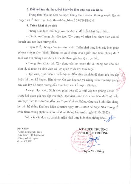 Kế hoạch đào tạo từ ngày 04/04/2022