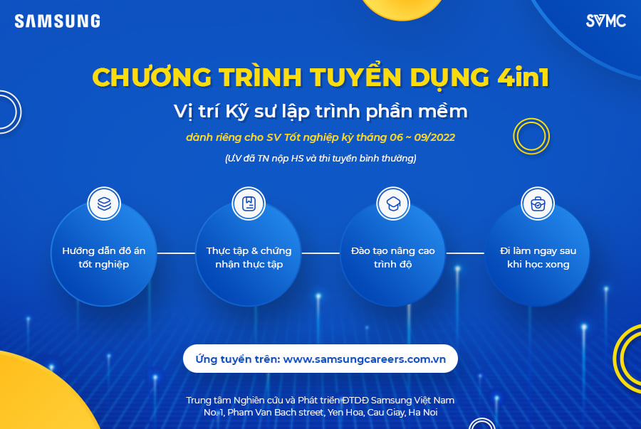 SVMC Tuyển dụng Kỹ sư lập trình phần mềm số lượng lớn