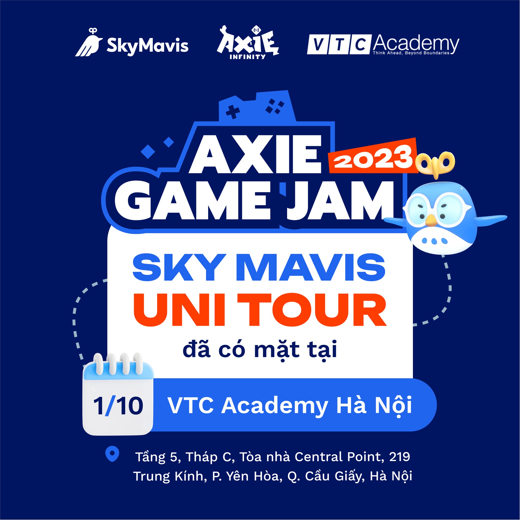 💥 𝗩𝗧𝗖 𝗔𝗖𝗔𝗗𝗘𝗠𝗬 𝘅 𝗦𝗞𝗬 𝗠𝗔𝗩𝗜𝗦 💥 Sky Mavis Uni tour 2023 đã có mặt tại VTC Academy Hà Nội!