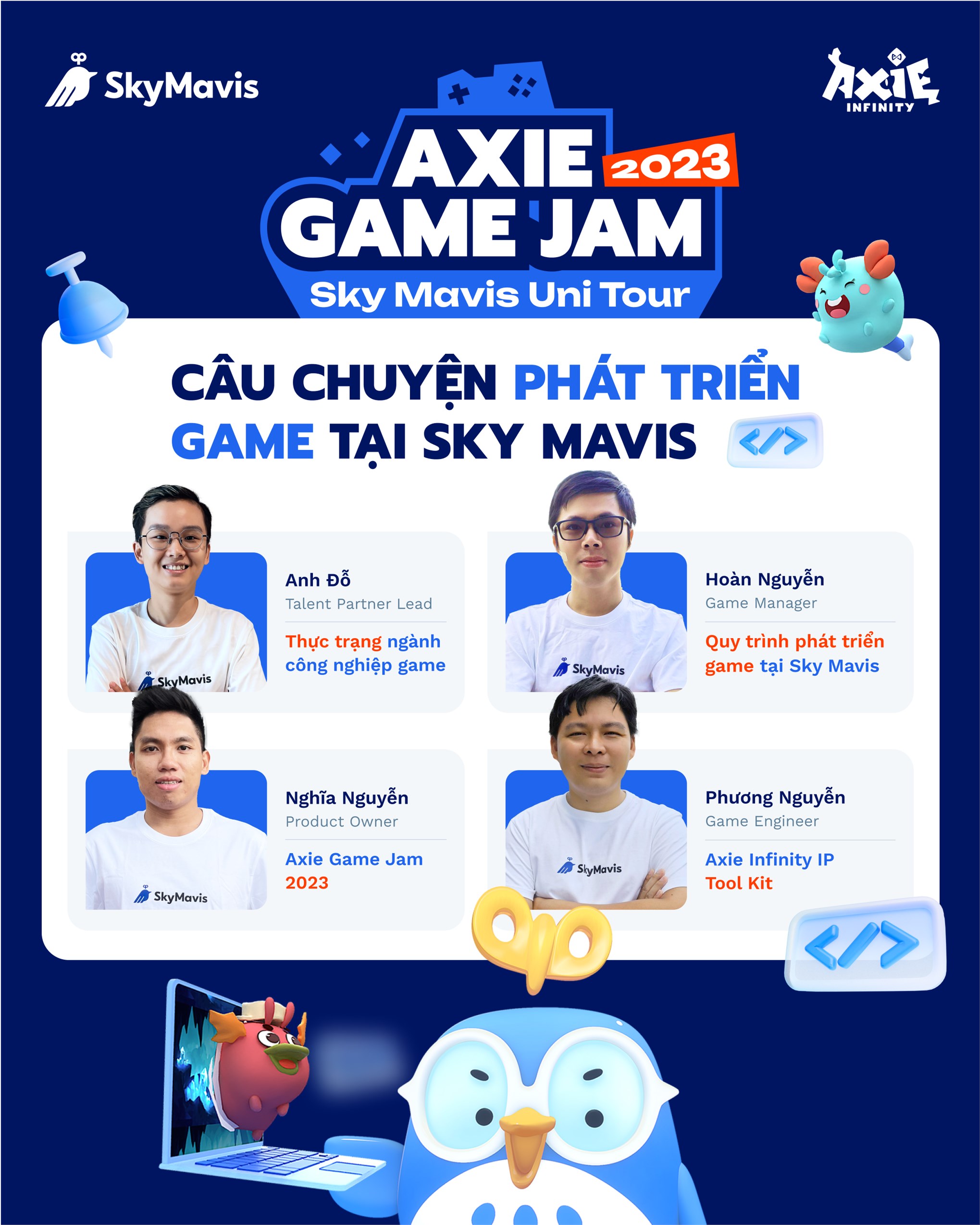 💥 𝗩𝗧𝗖 𝗔𝗖𝗔𝗗𝗘𝗠𝗬 𝘅 𝗦𝗞𝗬 𝗠𝗔𝗩𝗜𝗦 💥 Sky Mavis Uni tour 2023 đã có mặt tại VTC Academy Hà Nội!