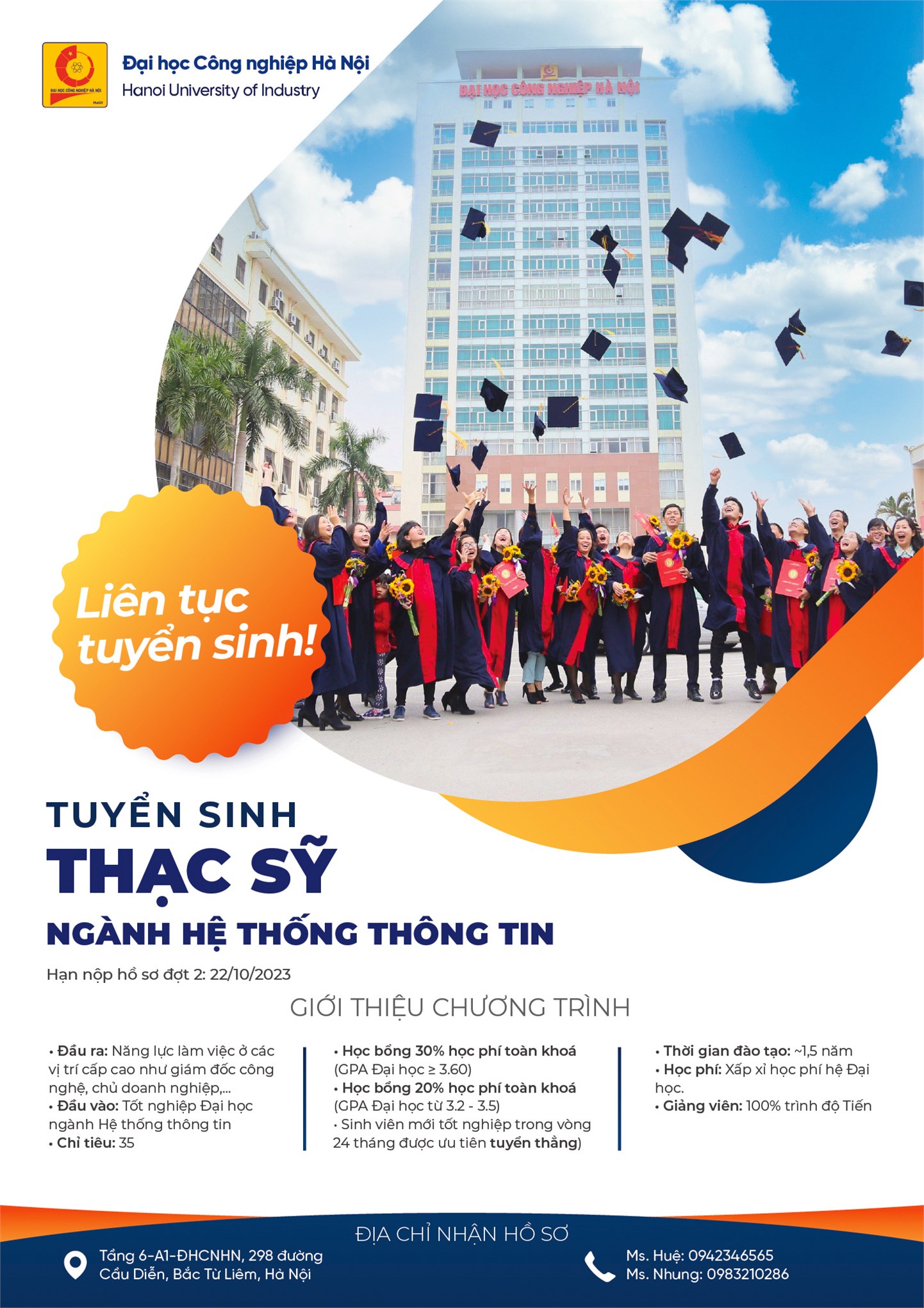 Thông báo tuyển sinh đào tạo trình độ Thạc sỹ ngành Hệ thống thông tin năm 2023