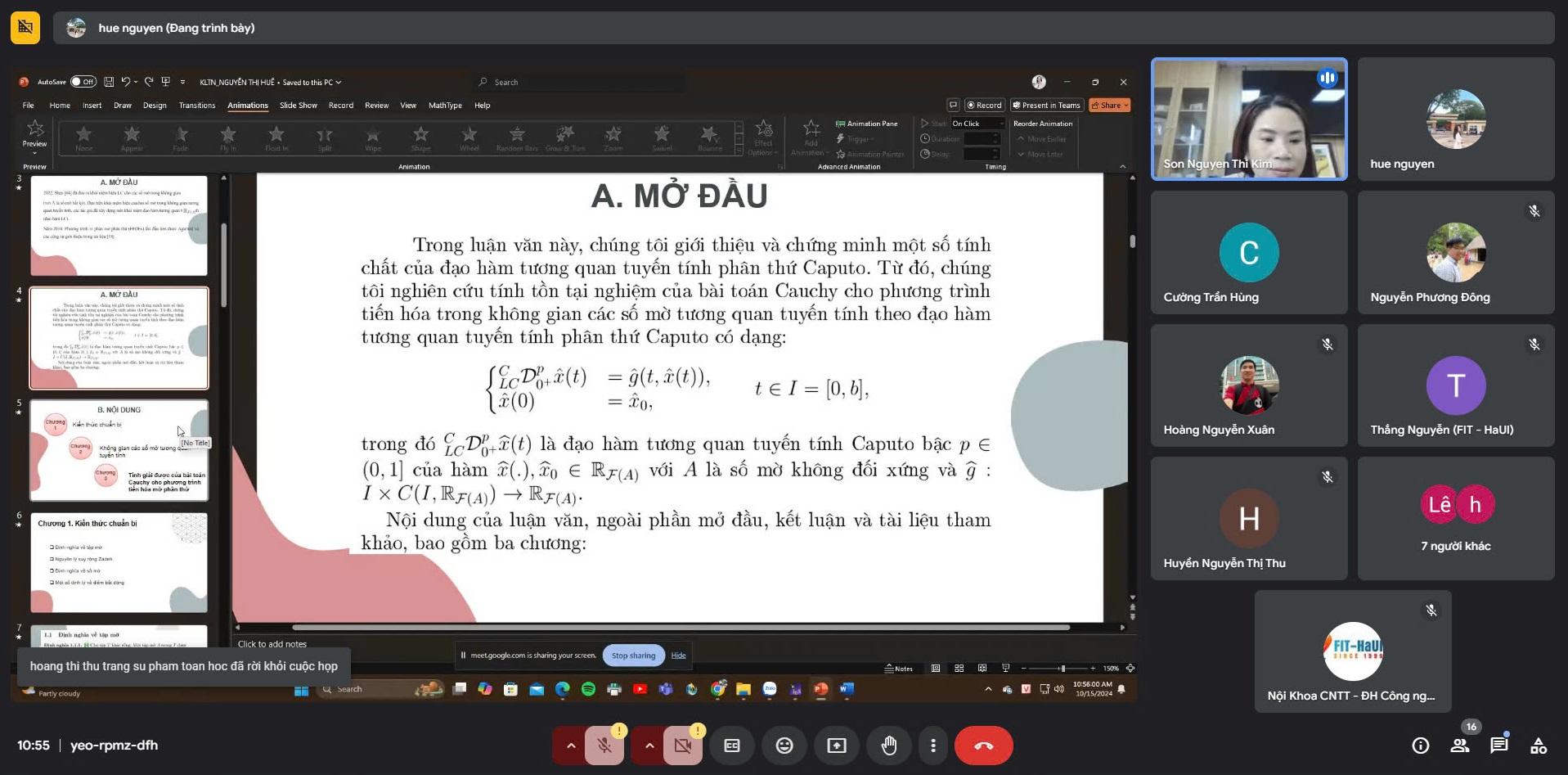 Hội thảo “Hệ động lực mờ và ứng dụng”