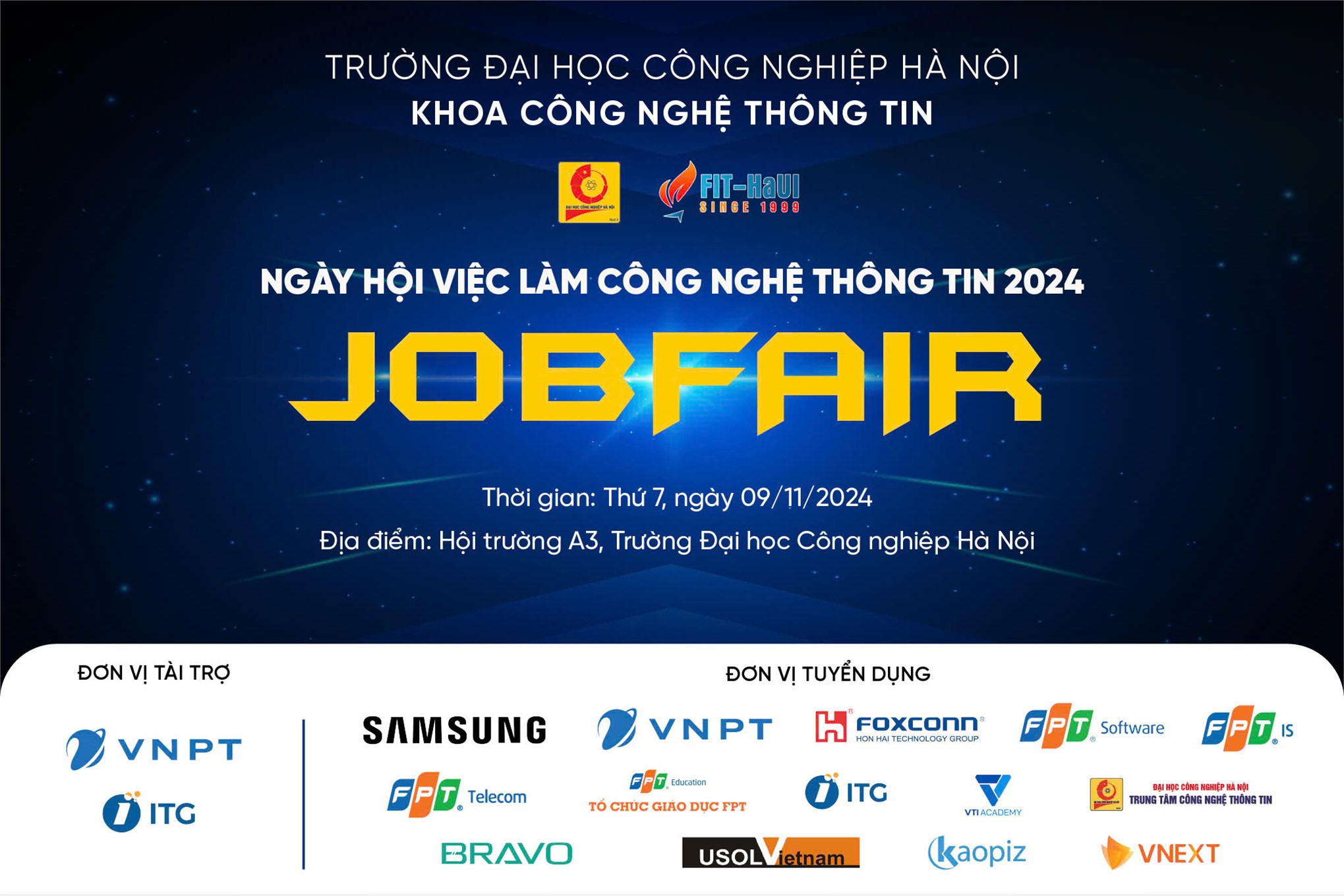 Kế hoạch tổ chức Ngày hội việc làm Công nghệ thông tin năm 2024