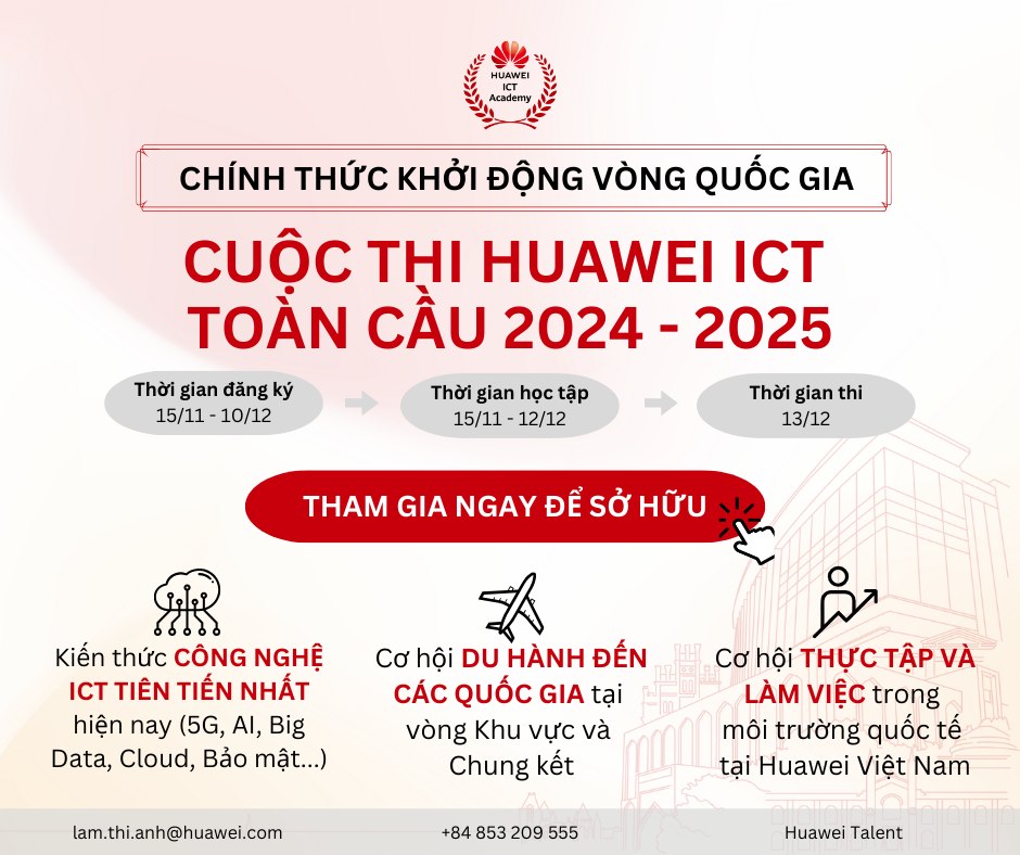 Khởi động Cuộc thi Huawei ICT toàn cầu 2024-2025