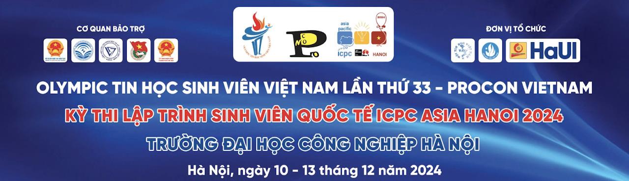 Hơn 700 sinh viên tranh tài tại Olympic Tin học Sinh viên Việt Nam lần thứ 33, Procon và ICPC Asia Hanoi 2024