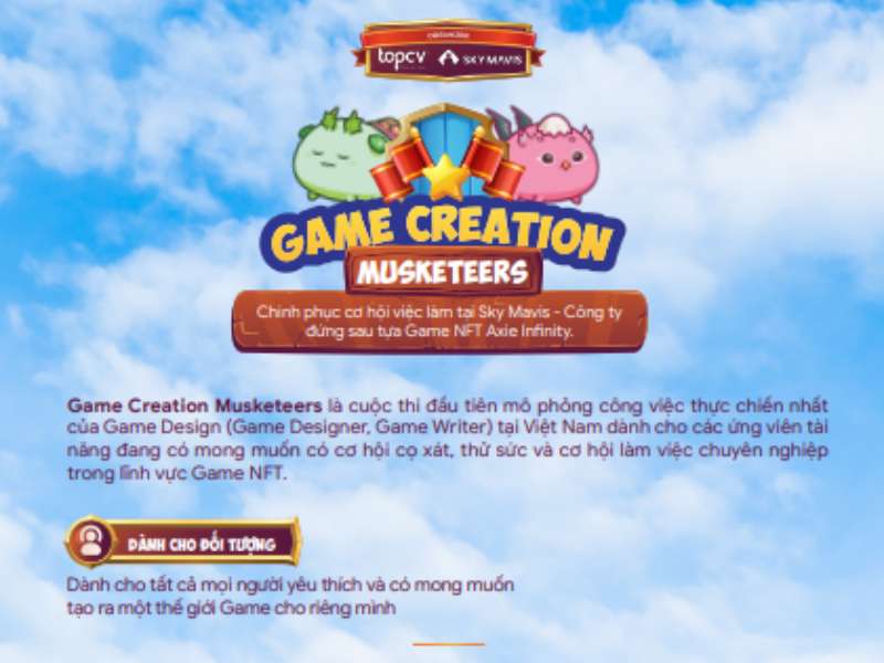 Đăng ký tham gia Game Creator Muskerteers