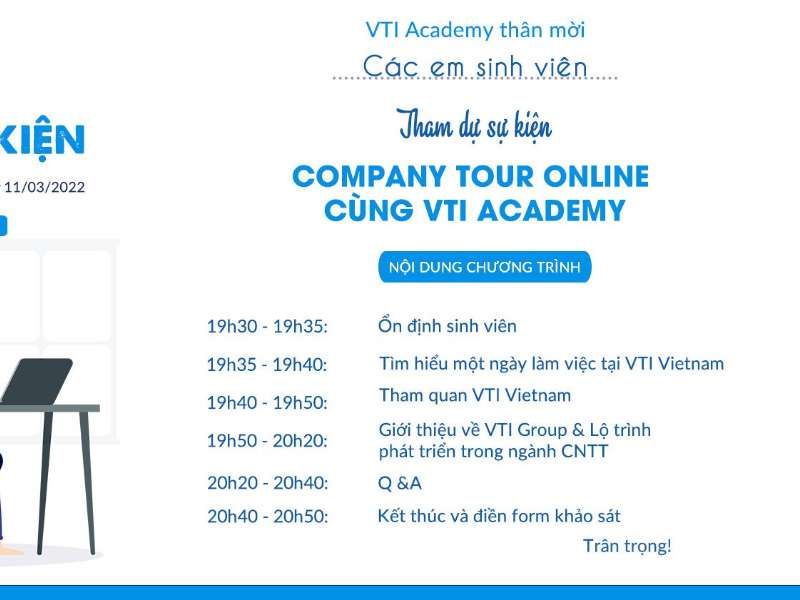 Company Tour online cùng VTI Academy