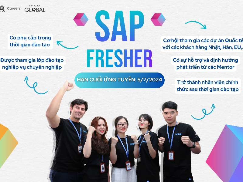 Công ty NTQ tuyển dụng SAP Fresher 2024
