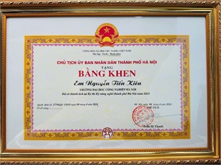 Sinh viên Khoa Công nghệ thông tin vinh dự đón nhận Bằng khen của Chủ tịch Thành phố Hà Nội vì đã có thành tích tại Kỳ thi Kỹ năng nghề Thành phố Hà Nội năm 2023