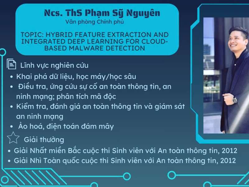 Seminar chuyên ngành khoa CNTT “Hybrid feature extraction and integrated deep learning for cloud based malware detection workshop”