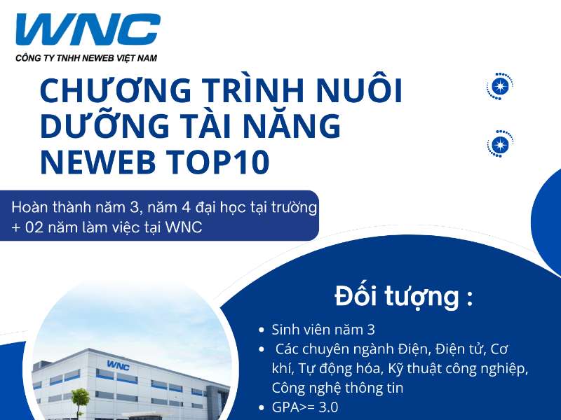 Chương trình nuôi dưỡng tài năng NEWEB TOP10.